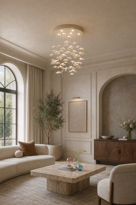 Orchivelle Ceramic Short Chandelier