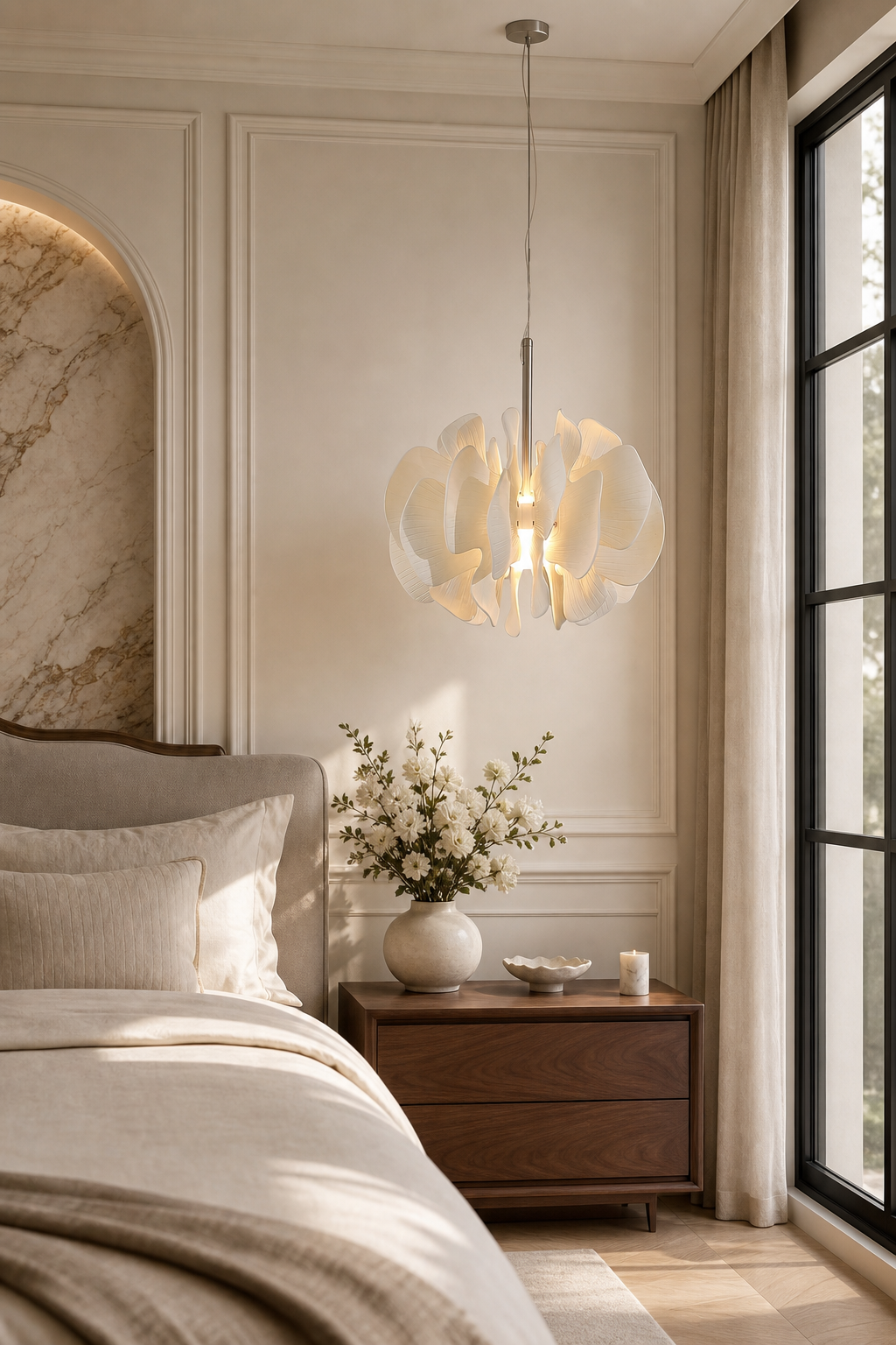 
Petalisse Ivory Ceramic Petal Pendant Light