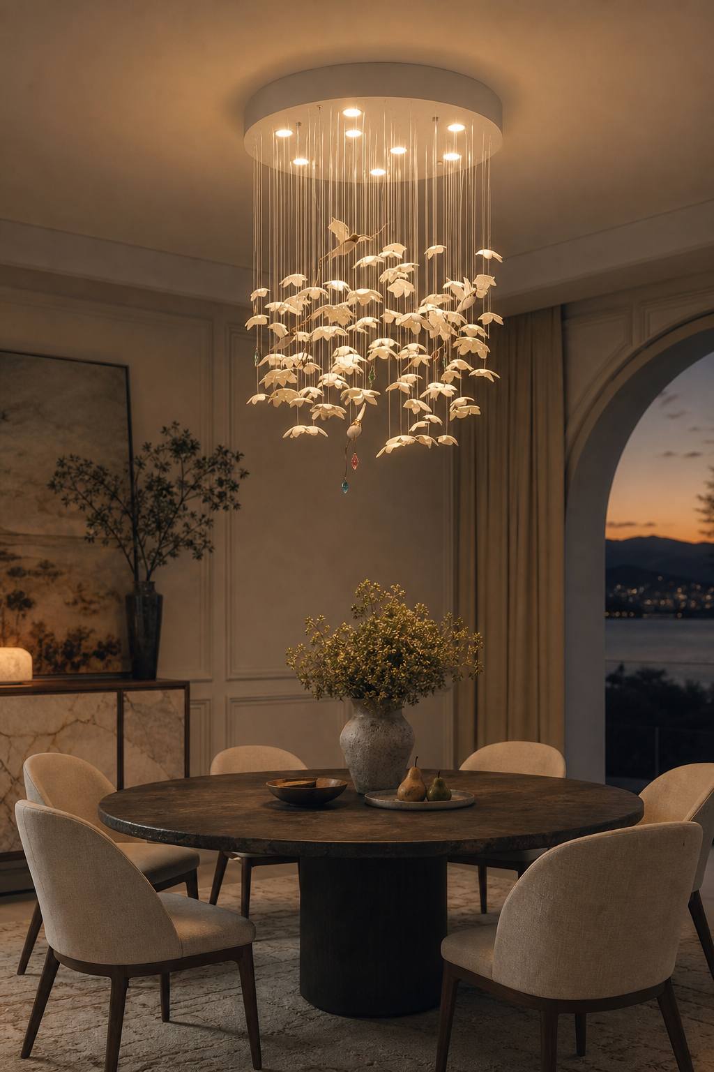 
Orchivelle Ceramic Short Chandelier