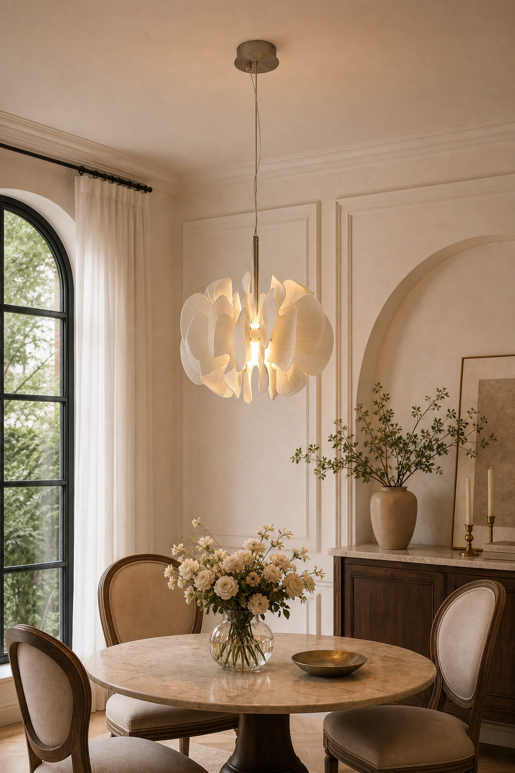 
Petalisse Ivory Ceramic Petal Pendant Light