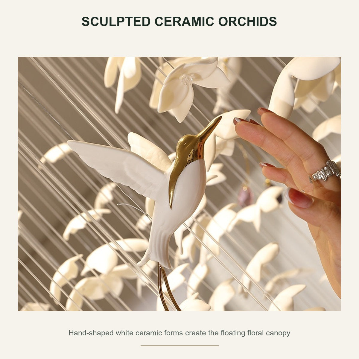 
Orchivelle Ceramic Grand Cascade Chandelier