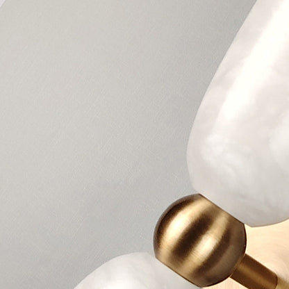 Double Alabaster Cylinder Wall Sconce