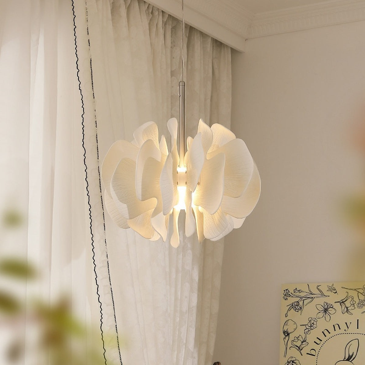
Petalisse Ivory Ceramic Petal Pendant Light